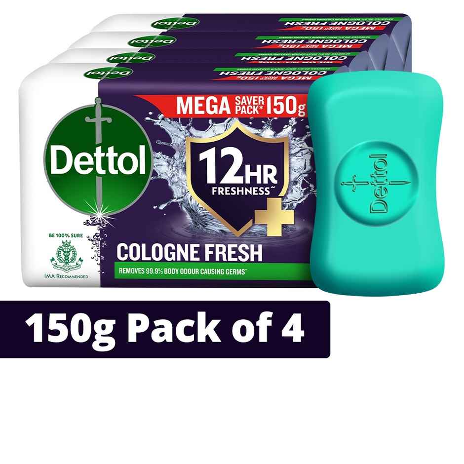 Dettol Cologne Fresh Bathing Soap Bar with 12hr Freshness
