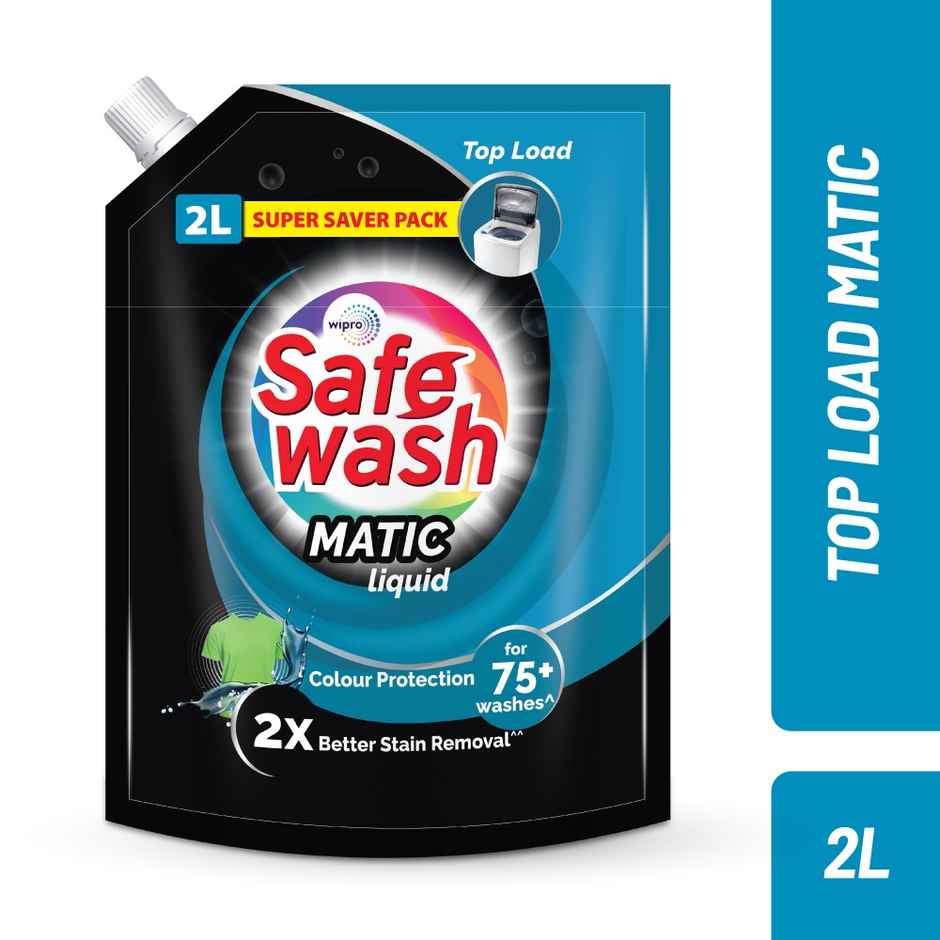SafeWash Top Load Matic Premium Detergent Liquid | 2X Stain Removal | Combo