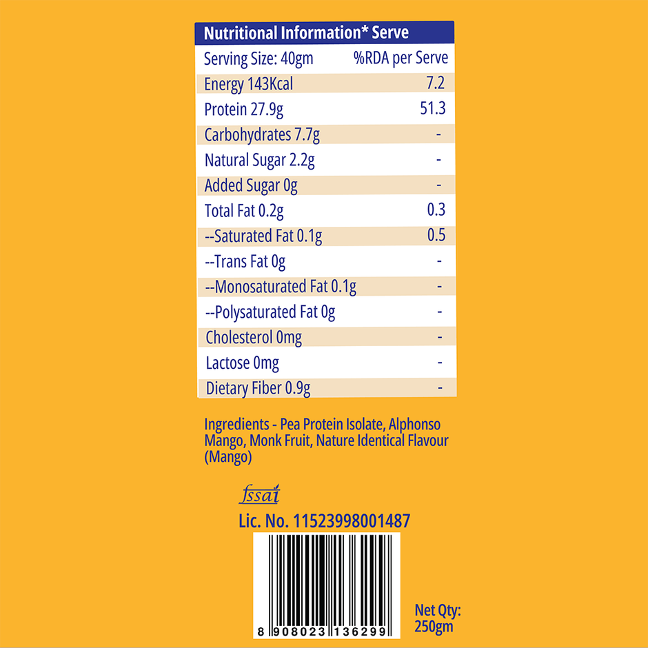 Maiva Pro Plant Protein Powder - Alphonso Mango