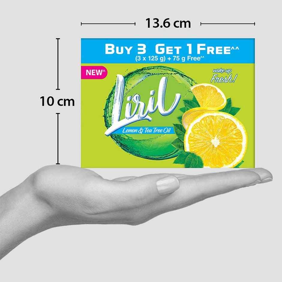 Liril Lime & Tea Tree Oil Soap (Pack Of 4)