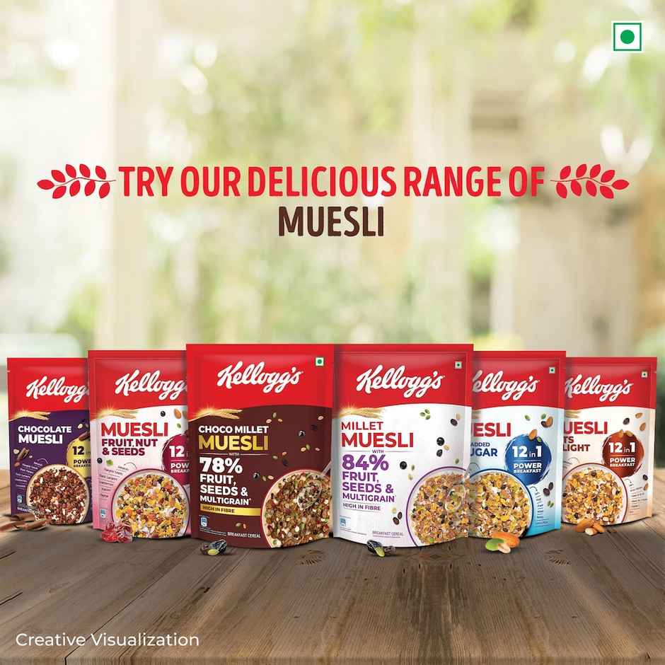 Kellogg's Muesli with Zero Added Sugar | 12 in 1 Power Breakfast |High Protein