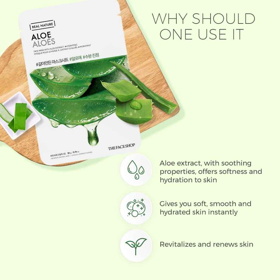 The Face Shop Real Nature Aloe Face Mask | Aloe