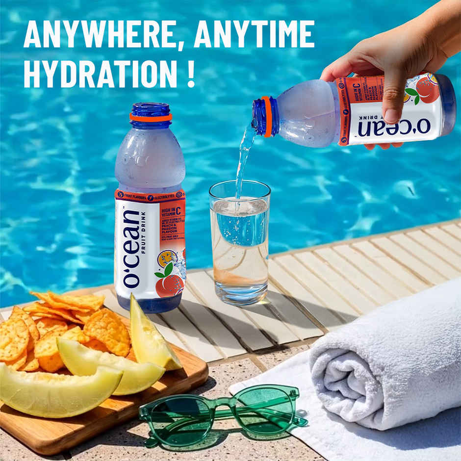 O'cean Beverages Peach and Passion Water Bottle