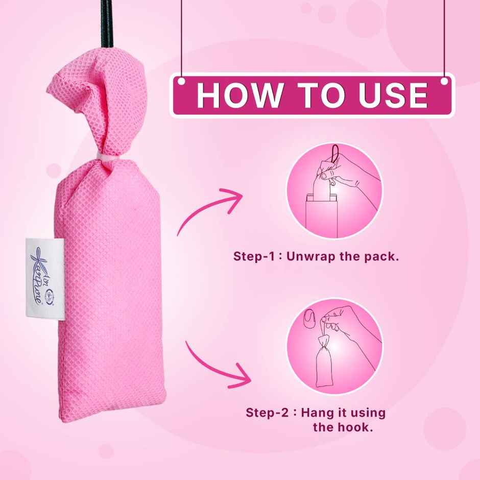 Turkish Rose Camphor Pouch by Air Karpure | Car, Bathroom & Room Freshener|From House of Cycle