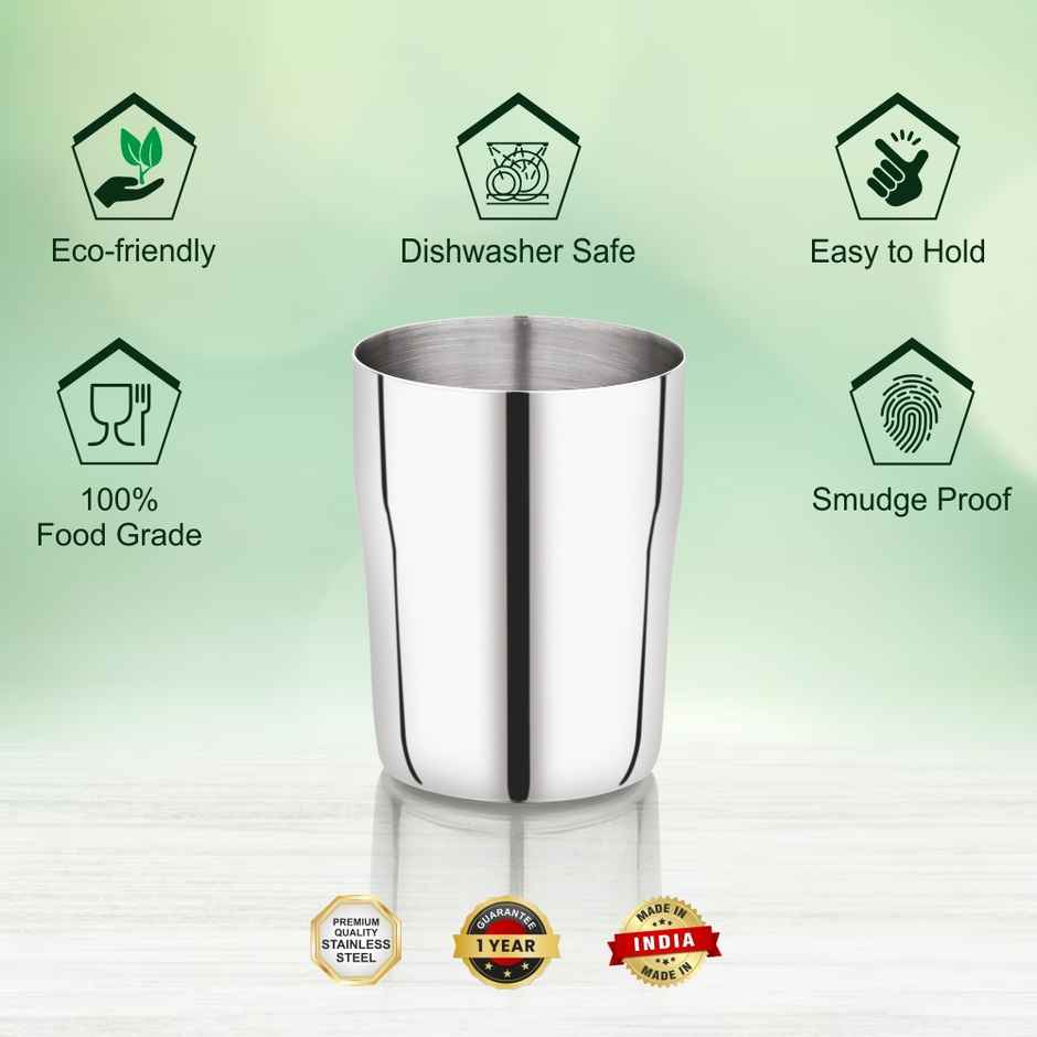 Steelera Stainless Steel Drinking Glass / Water / Juice | Food Safe | 325 ml