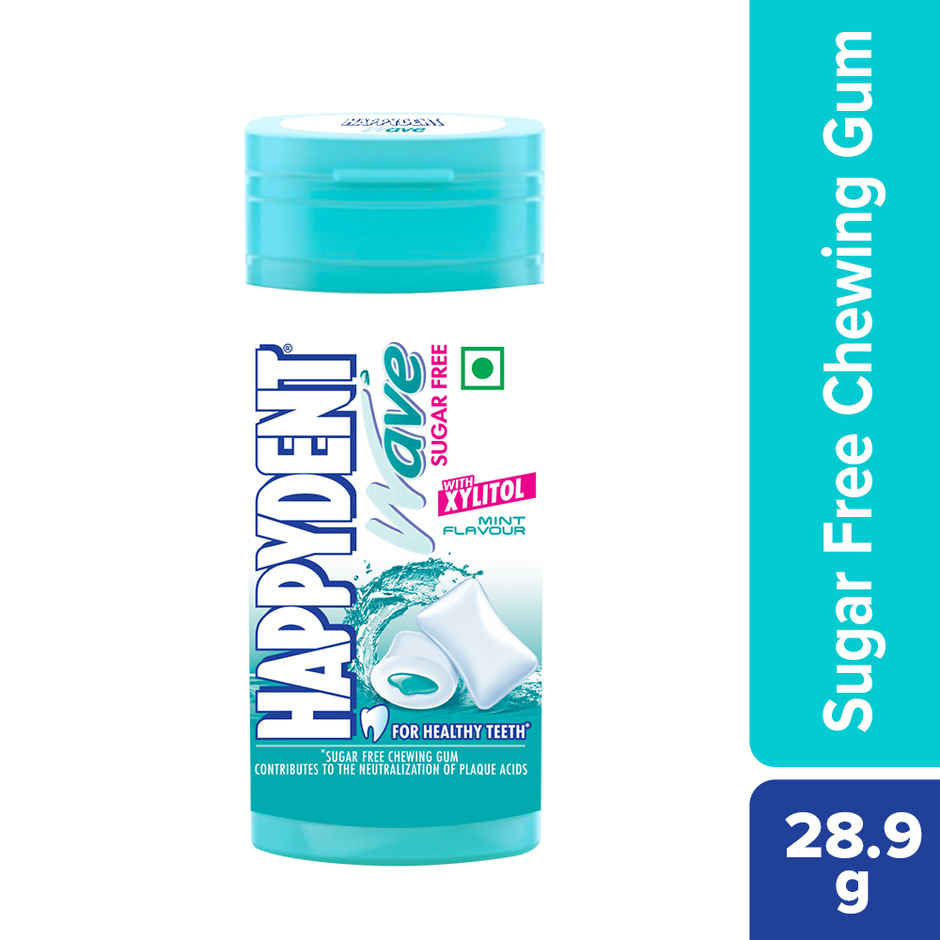 Happydent Wave Sugarfree Mint Flavour Chewing Gum Pocket Bottle