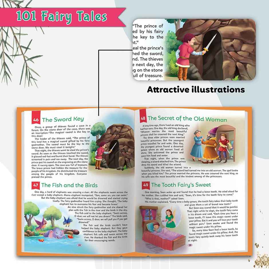 101 Fairy Tales for Kids | Ages 3-12 | Hardbound - Classic Storybook for Young Kids