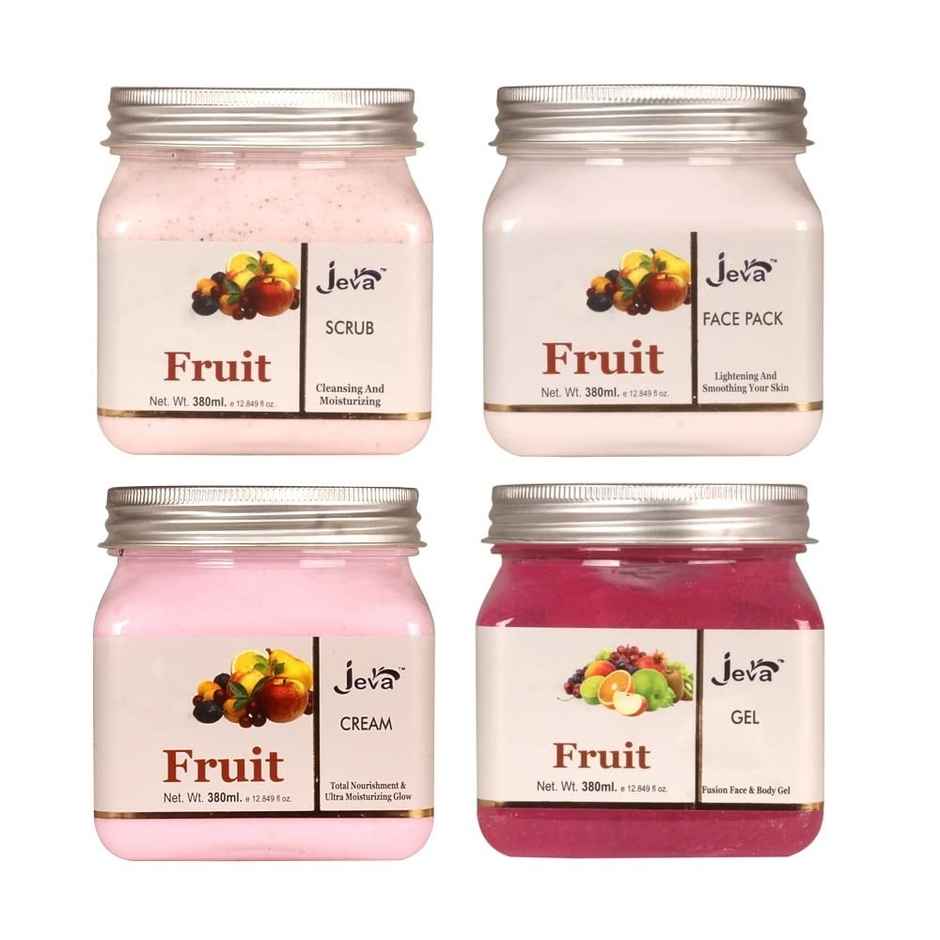 Jeva Fruit Eco Facial Kit for Total Nourishment & Ultra Moisturization for All Skin Types