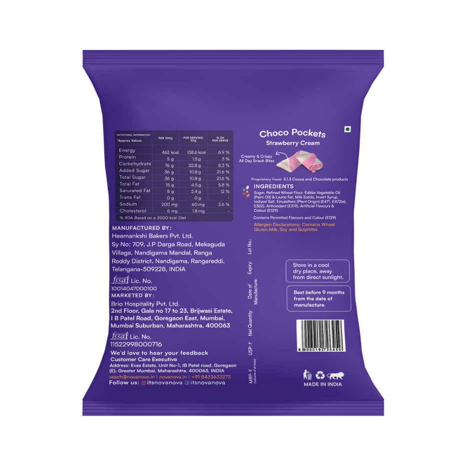 Choco Pockets- Strawberry Cream