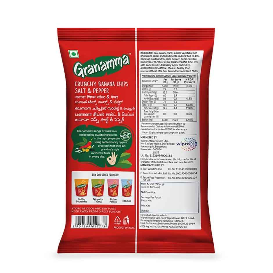 Granamma Banana Chips Salt & Pepper | No Added Preservatives