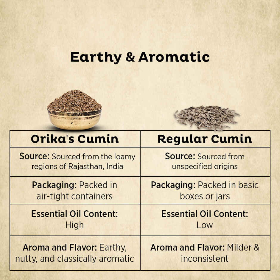 Orika Nagauri Cumin Whole | Sabut Jeera Pouch