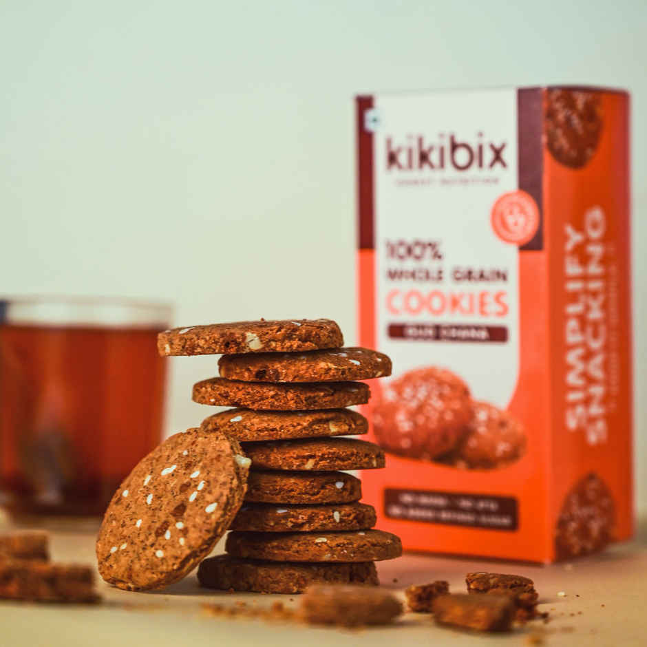 Kikibix Sattu Almond Healthy Cookies | No Refined sugar | No Palm Oil