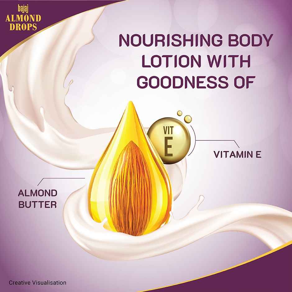 Bajaj Almond Drops Nourishing Body Lotion with Almond Butter | For All Skin Types