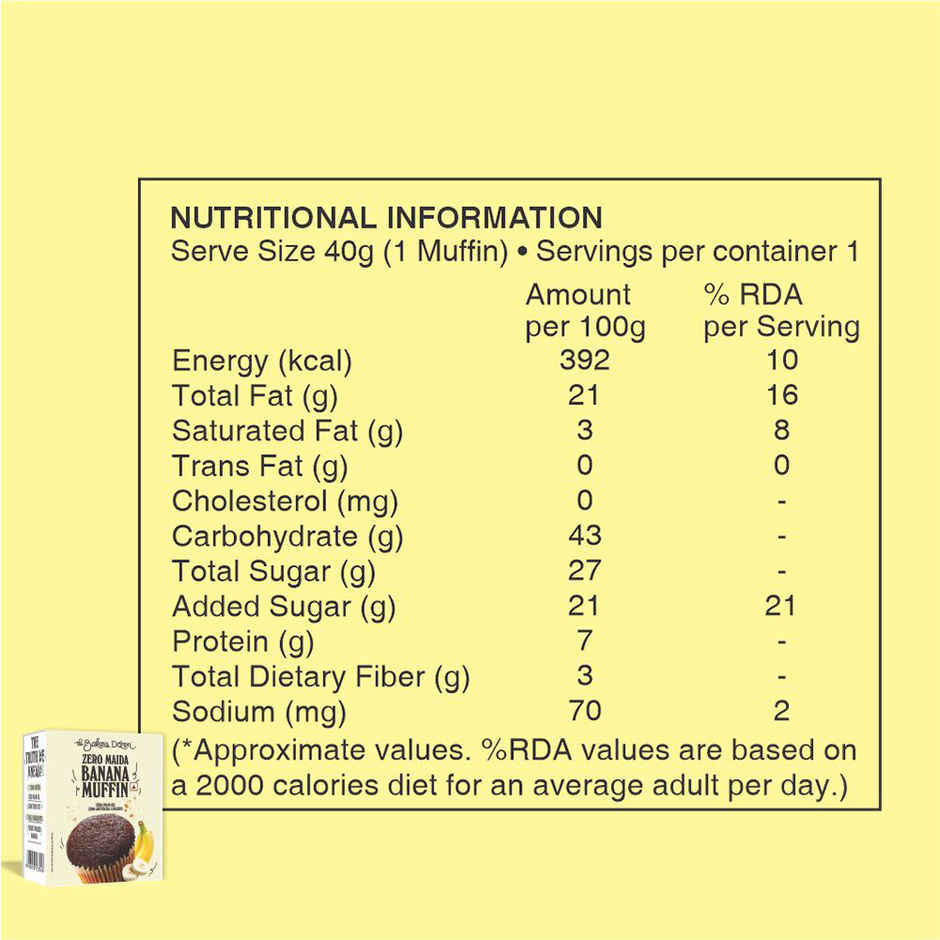 The Baker'S Dozen Zero Maida Banana Muffin