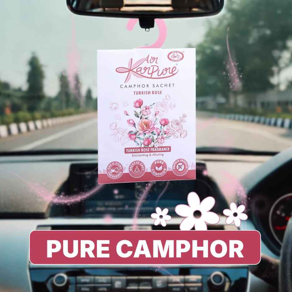 Turkish Rose Camphor Sachet by Air Karpure | Car, Bathroom & Room Freshener | From House of Cycle