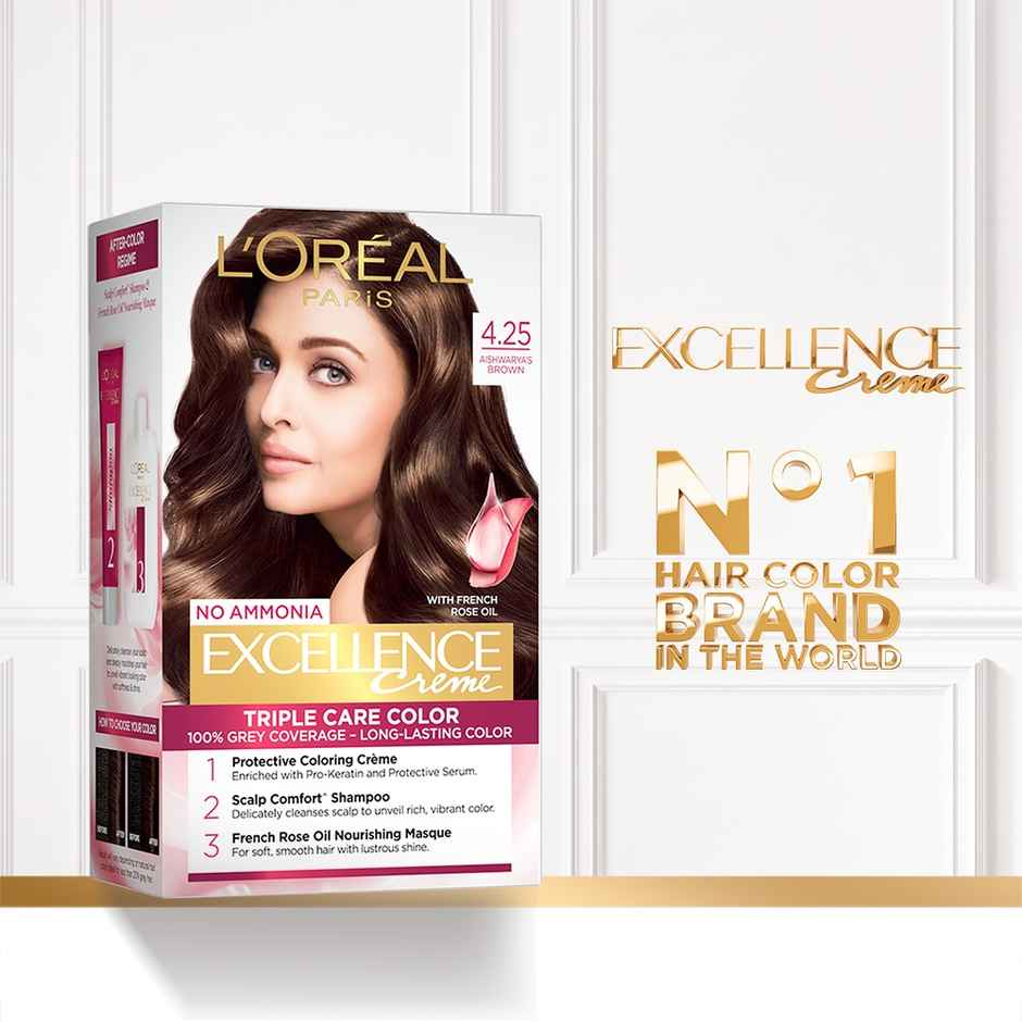 L'Oreal Paris Excellence Creme Hair Color, 4.25 Aishwarya's Brown