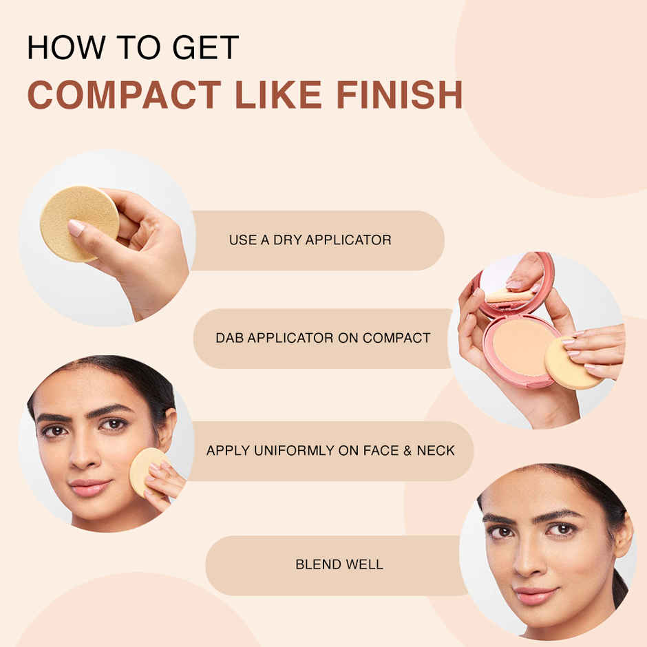 Lakme 9To5 Unreal Dual Cover Pressed Powder 2 In 1 Compact + Foundation - 10 Ivory