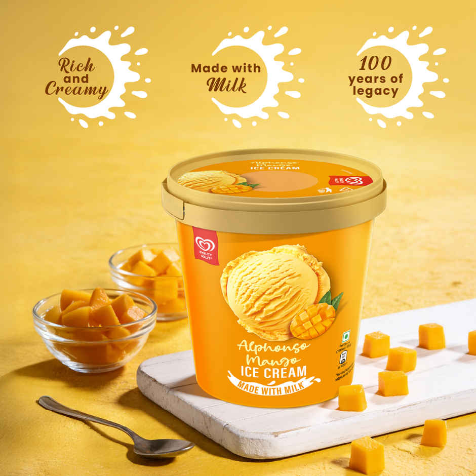 Kwality Walls The Dairy Factory Alphonso Mango Ice Cream Tub Combo