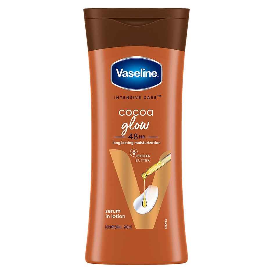Vaseline Cocoa Glow Serum In Lotion, 100% Pure Cocoa & Shea Butter for Glowing & Soft Skin
