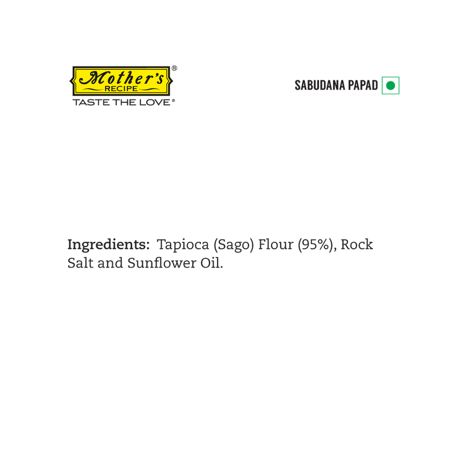 Mother's Recipe Sabudana Papad