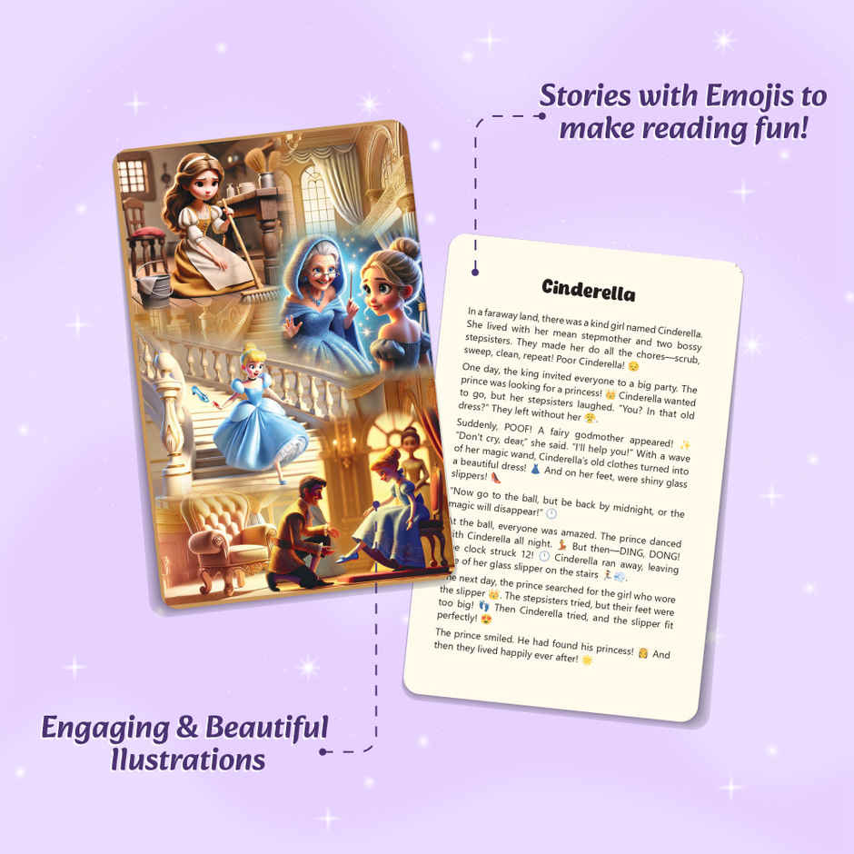 Physics Wallah PW Bedtime Fairy Tales 51 Flashcards For Kids 3+ years | Colorful Pictures