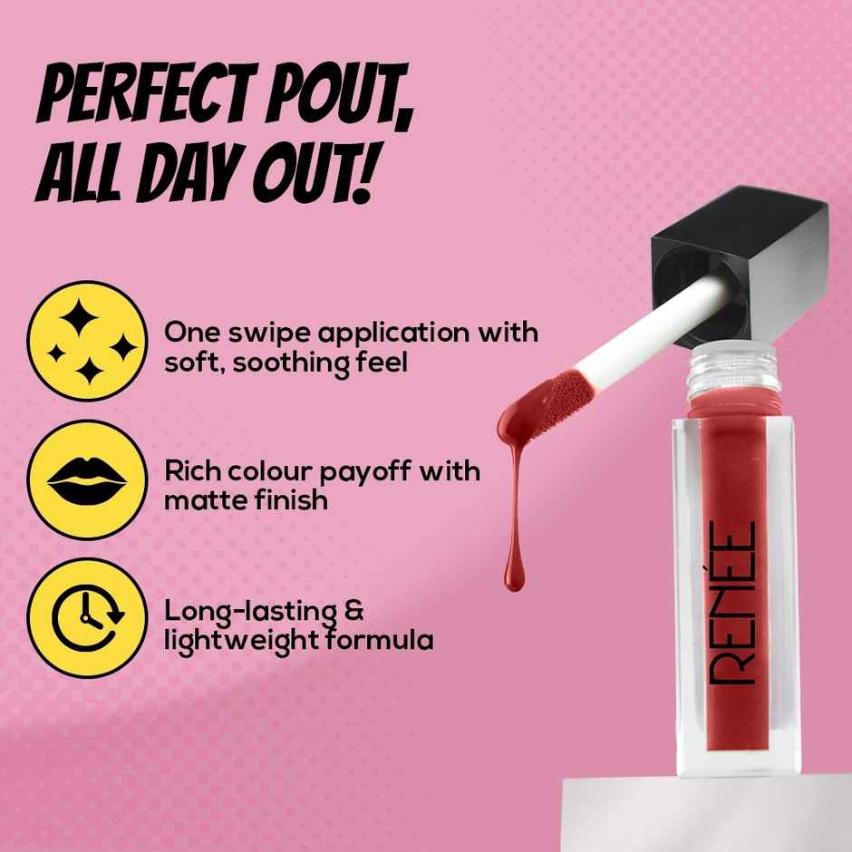 Renee Everyday Quick Stay Liquid Lipstick | 03 Red Hour