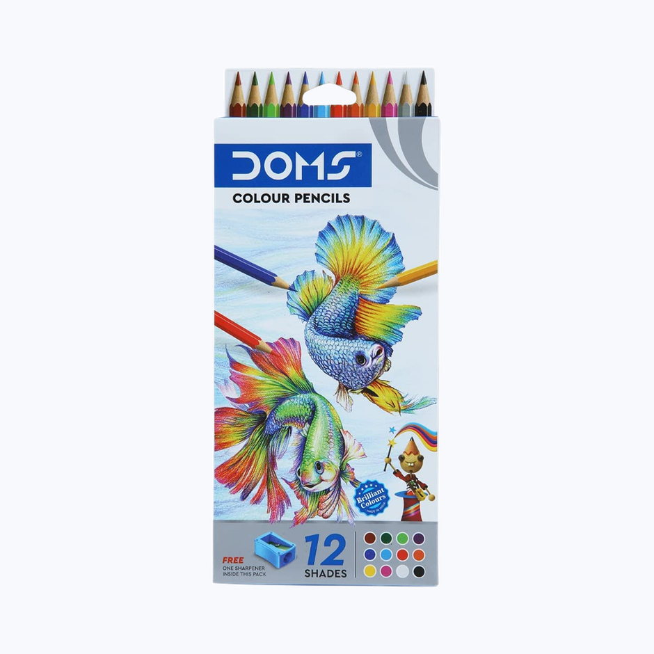 Doms Fsc 12 Shades Colour Pencil
