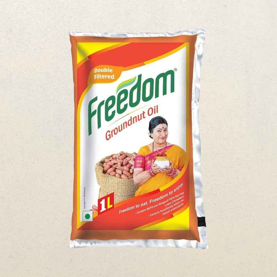 Freedom Double Filtered Groundnut Cooking Oil | Pouch Combo 