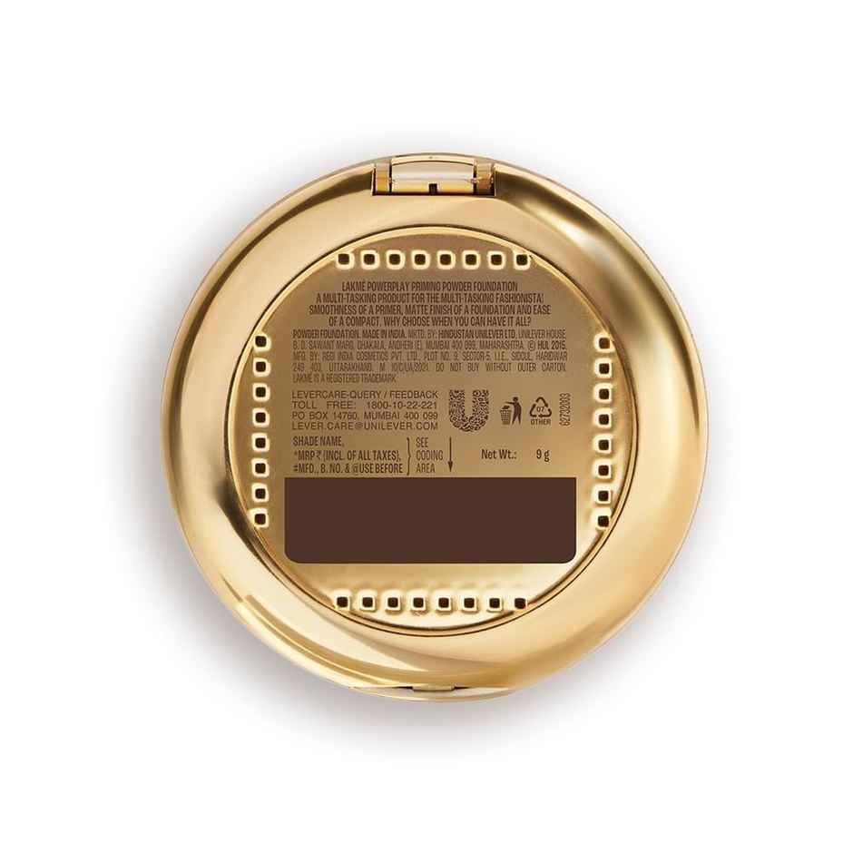 Lakme Powerplay Priming Powder Foundation 3-In-1 Lasting Matte - Honey Dew