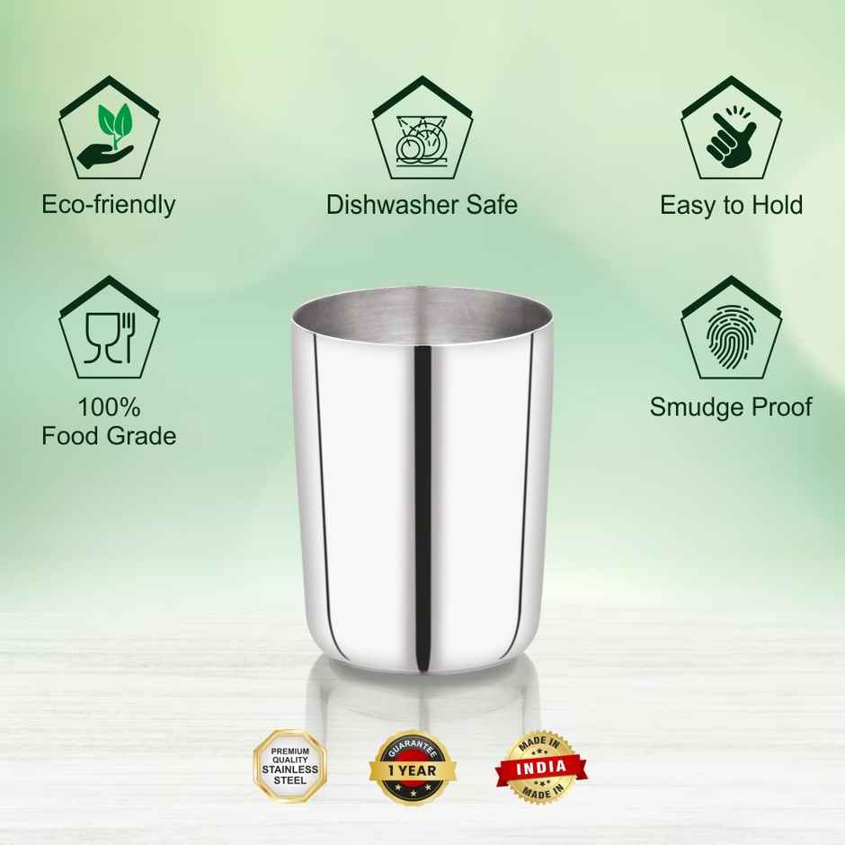 Steelera Stainless Steel Drinking Glass / Water / Juice | Food Safe | 350 ml