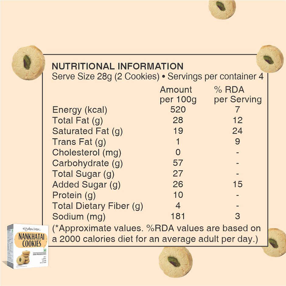 The Baker'S Dozen Wholewheat Banana Walnut Cake (150g) & The Baker'S Dozen Nankhatai Premium Butter Flavoured Pure Ghee Biscuits Cookies | Palm Oil-Free (105g) Combo