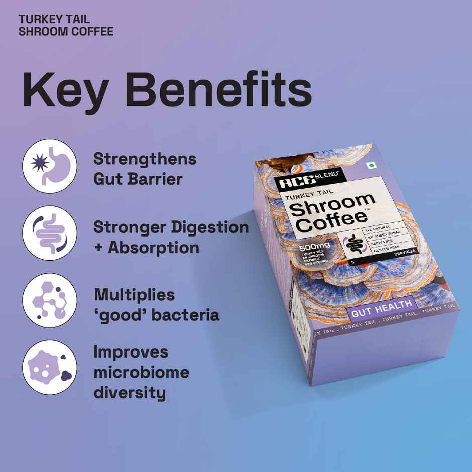 Ace Blend Turkey Tail Shroom Medium Roast Organic Coffee Premix