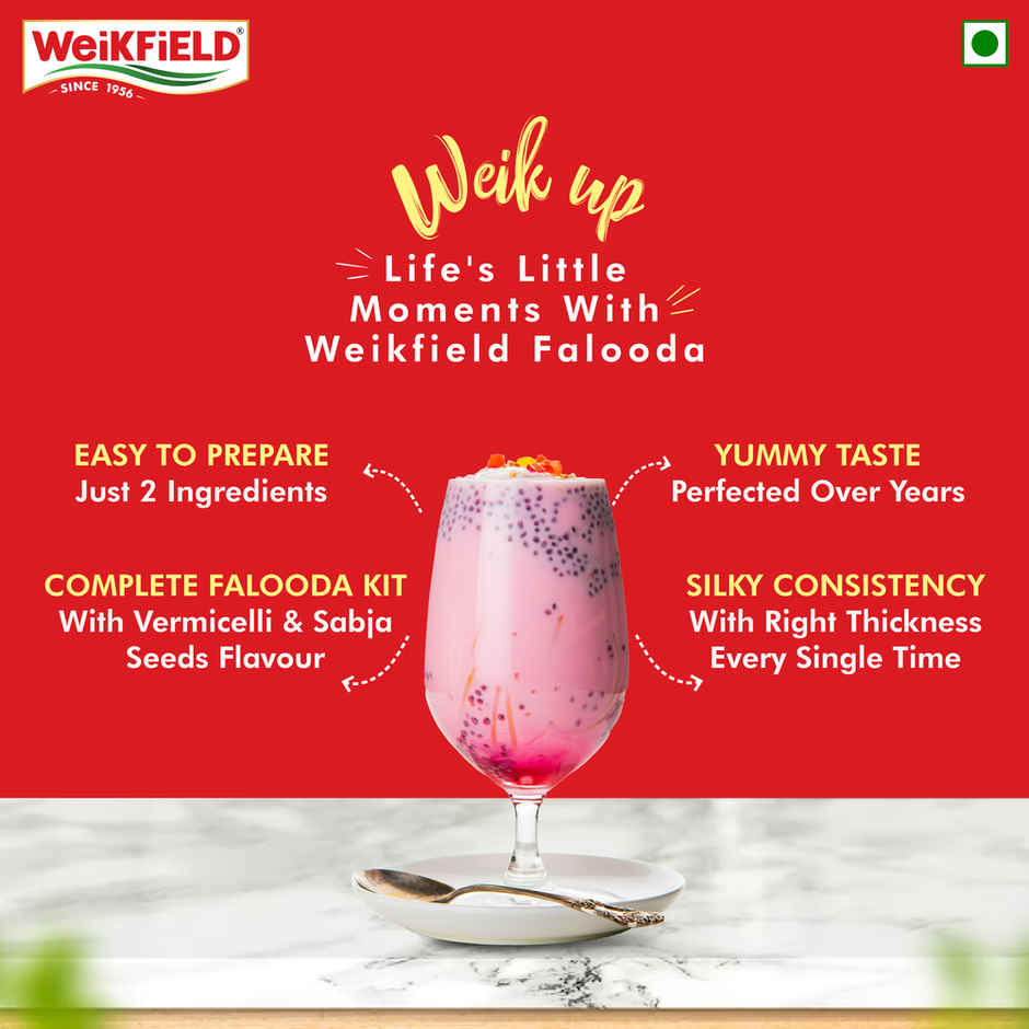 Weikfield Falooda Mix Strawberry Flavour Pouch
