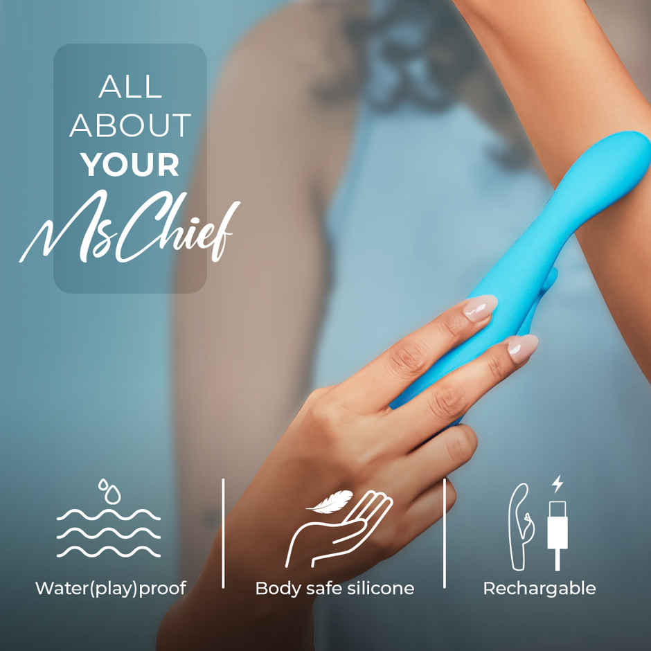 MsChief Crescendo Dual Spot 10 Frequencies And 5 Speeds | Bent Angle | Waterproof | Massager