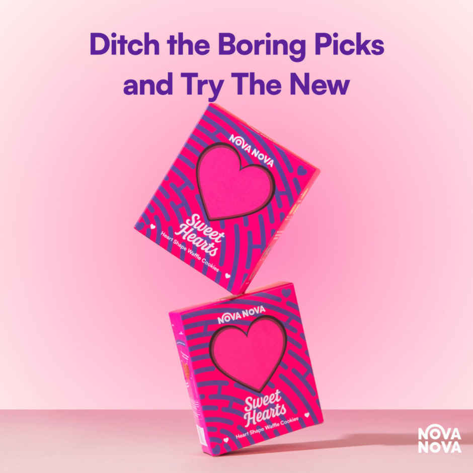 Nova Nova Heart Shaped Gift Box Waffle Cookies | Sweet Hearts