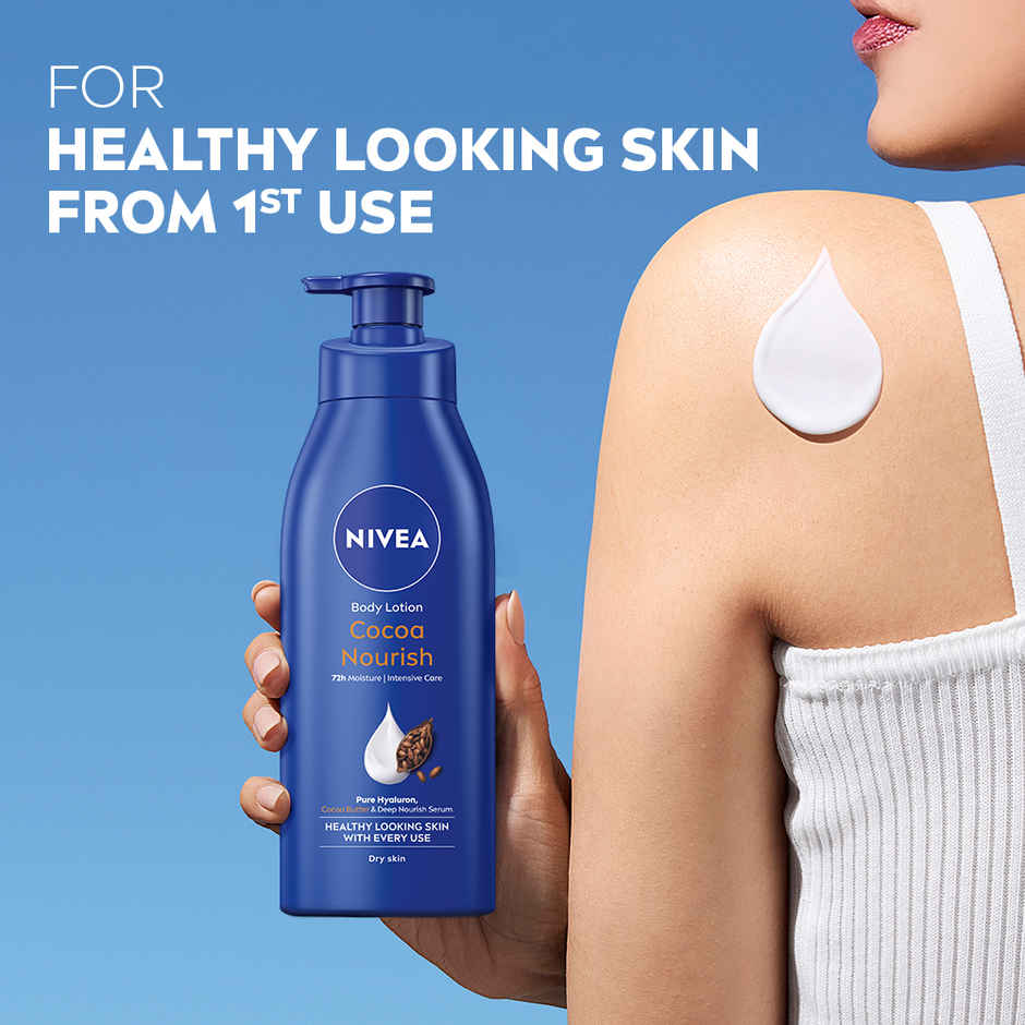 NIVEA Cocoa Nourish Body Lotion|Deep Moisture Serum|Non Greasy|Moisturiser For Very Dry Skin