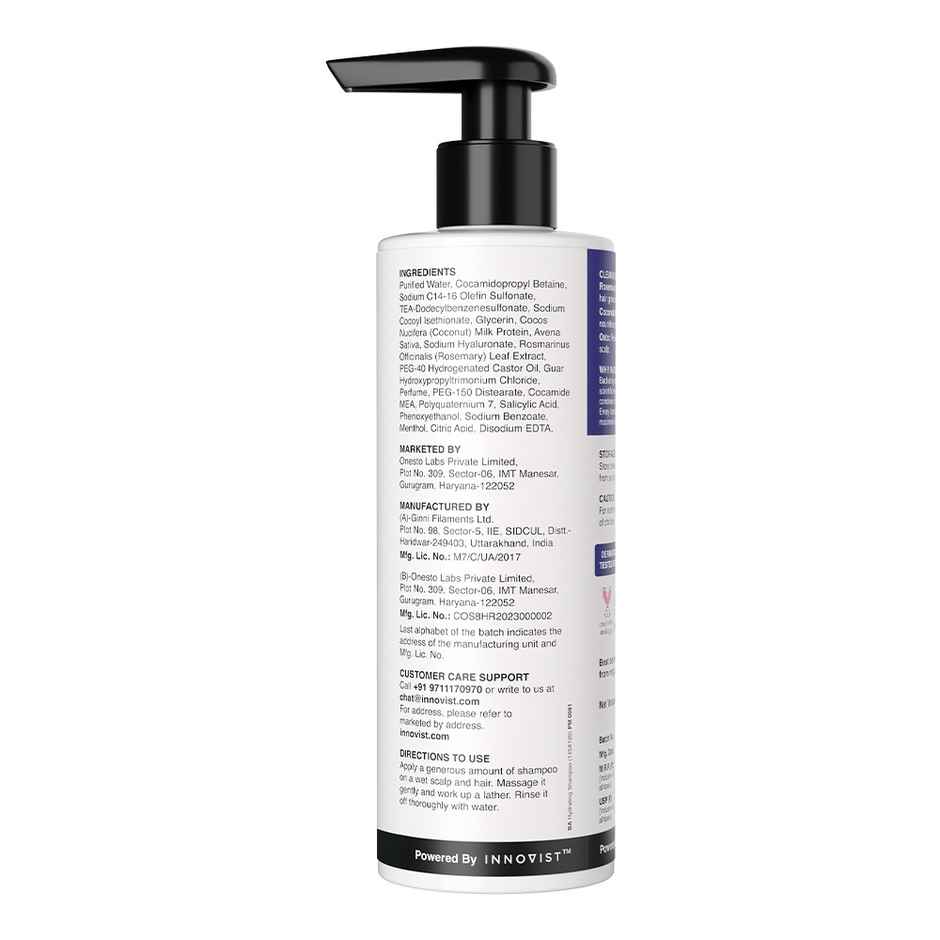 Bare Anatomy Hydrating Shampoo with Rosemary & Coconut Milk for Smooth & Silky Hair
