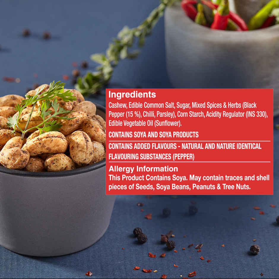 Cornitos Roasted Cashews | Pepper & Herbs