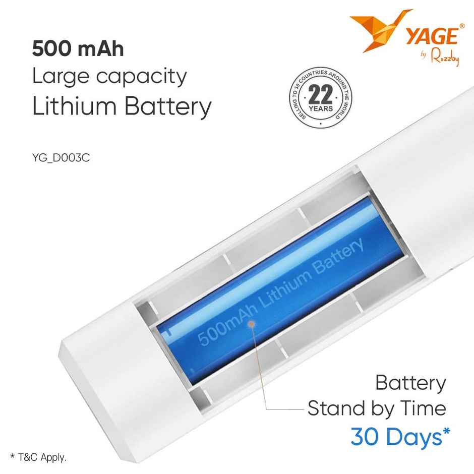 Yage by Rozzby YG-D003 Rechargeable Mosquito Killer Racket | 500mAh Lithium USB Chargeable Battery | WHite & Pink