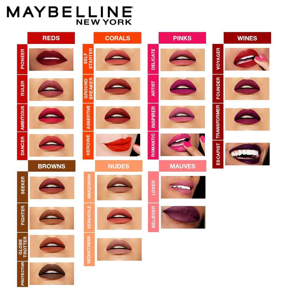Maybelline New York Superstay 4-in-1 Lip Kit - Voyager, Lover, Pioneer, Seeker
