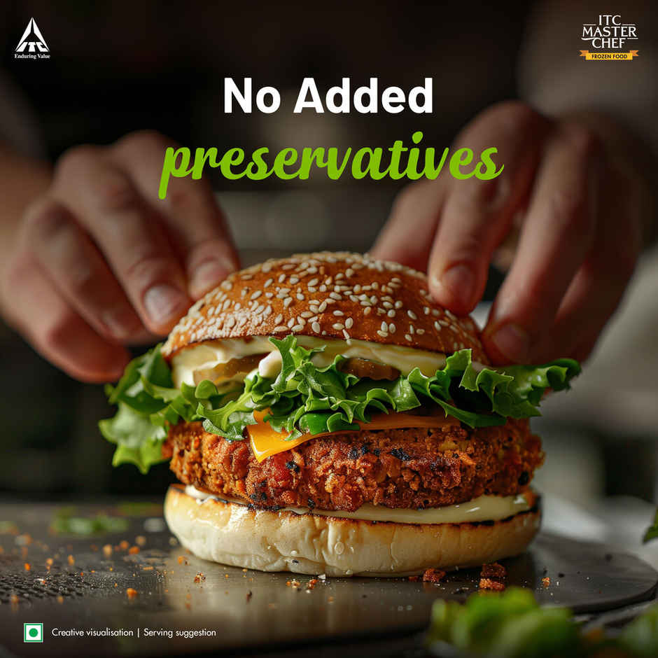 Itc Master Chef Veg Burger Patty | Loaded With Veggies | Crispy & Delicious | 8 Pieces (430g) & Hellmann'S Eggless Mayonnaise World'S No.1 Mayonnaise Brand (85g) & Del Monte Classic Blend Tomato Ketchup (450g) Combo