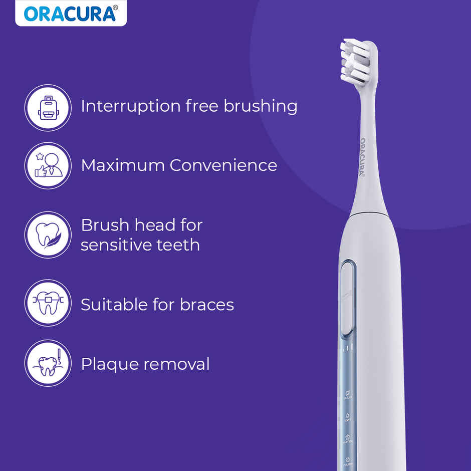 Oracura Sb300 Sonic Smart Rechargeable Electric Toothbrush Blue