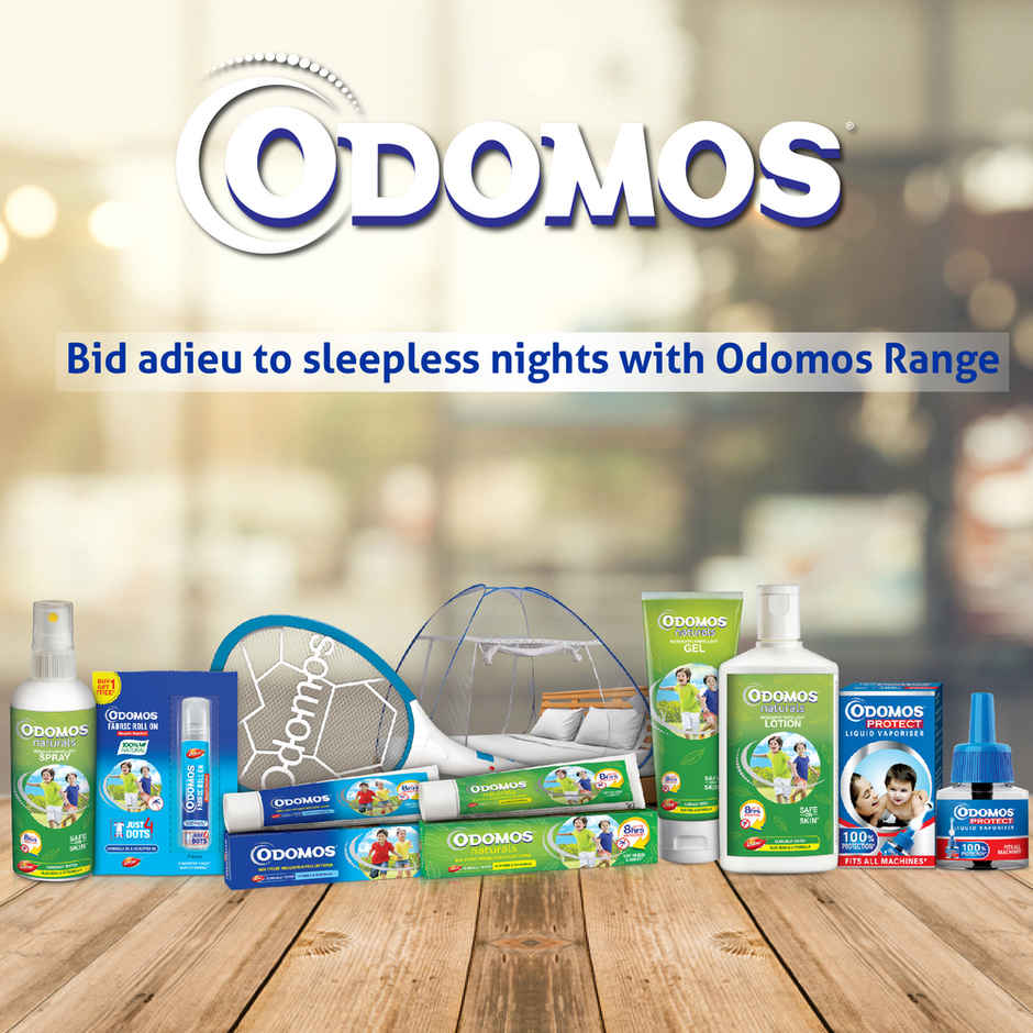 Odomos Non-Sticky Mosquito Repellent Cream With Vitamin E & Almond