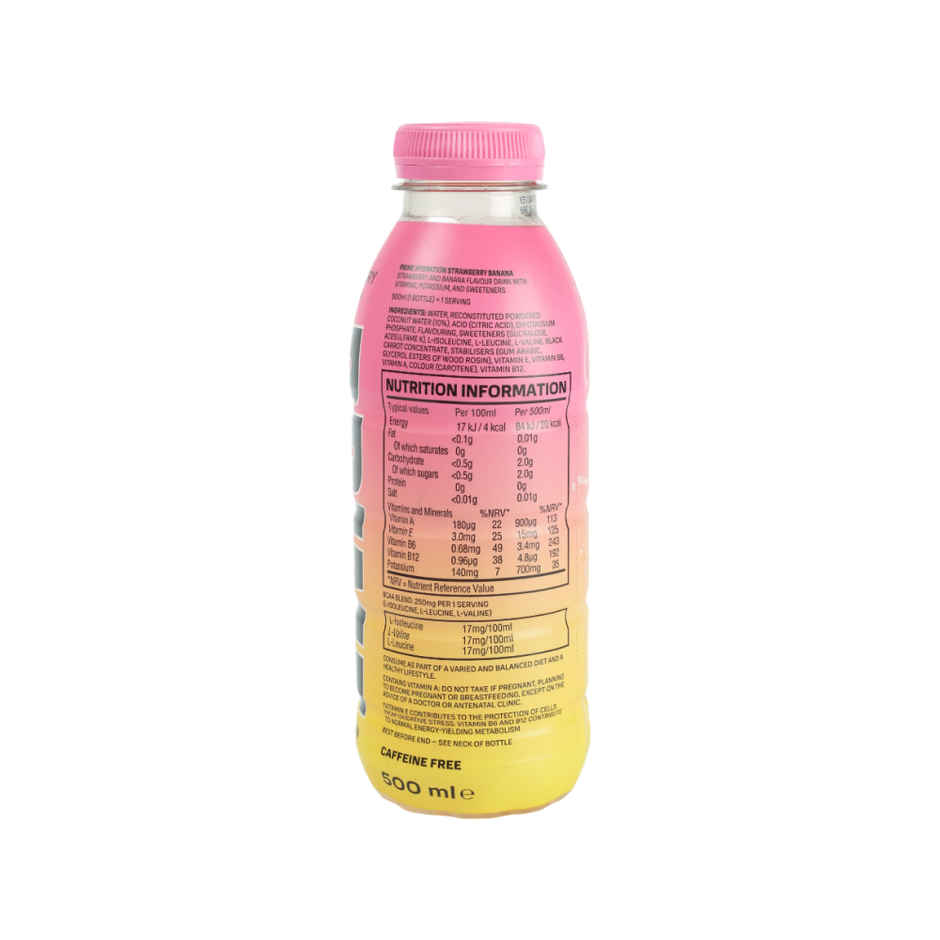 Prime Hydration Imported Organic Strawberry and Banana Sport Drink