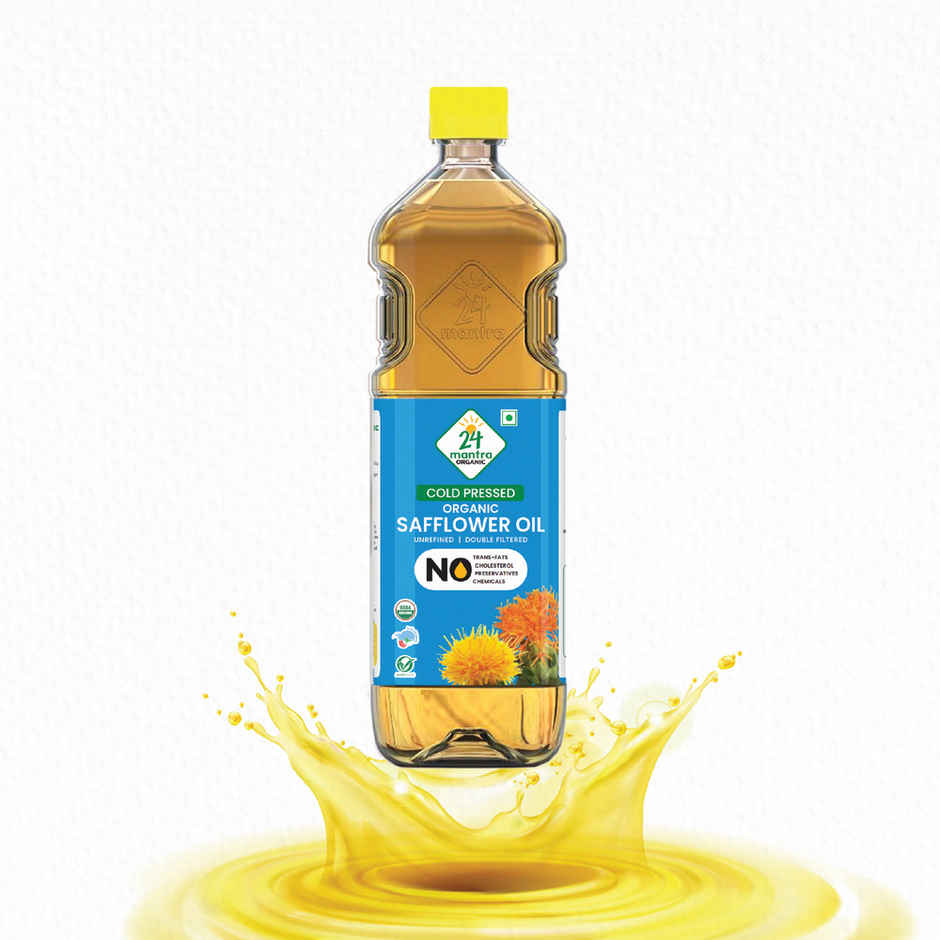 24 Mantra Organic Safflower Cold Pressed Oil | Organic Cooking Oil