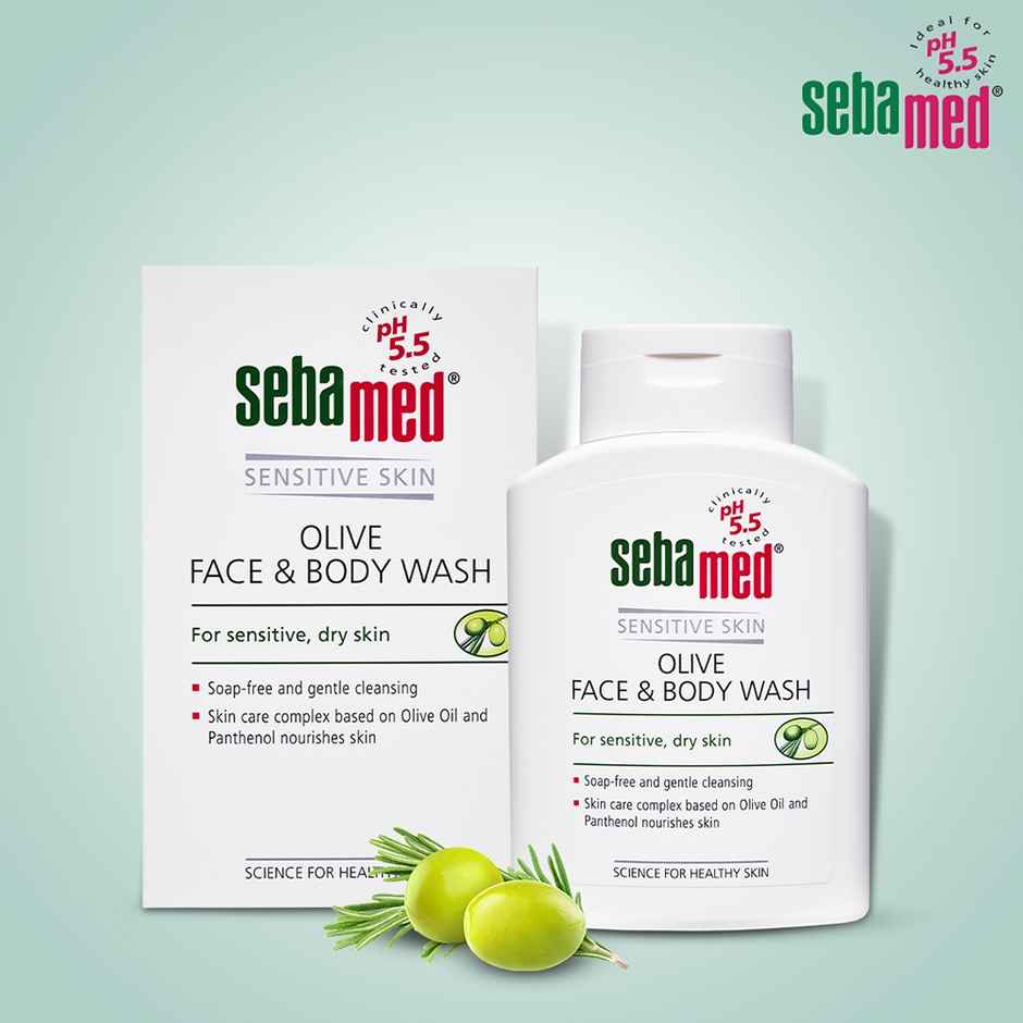 Sebamed Olive Face & Body Wash | pH 5.5 | Mild for sensitive, dry skin