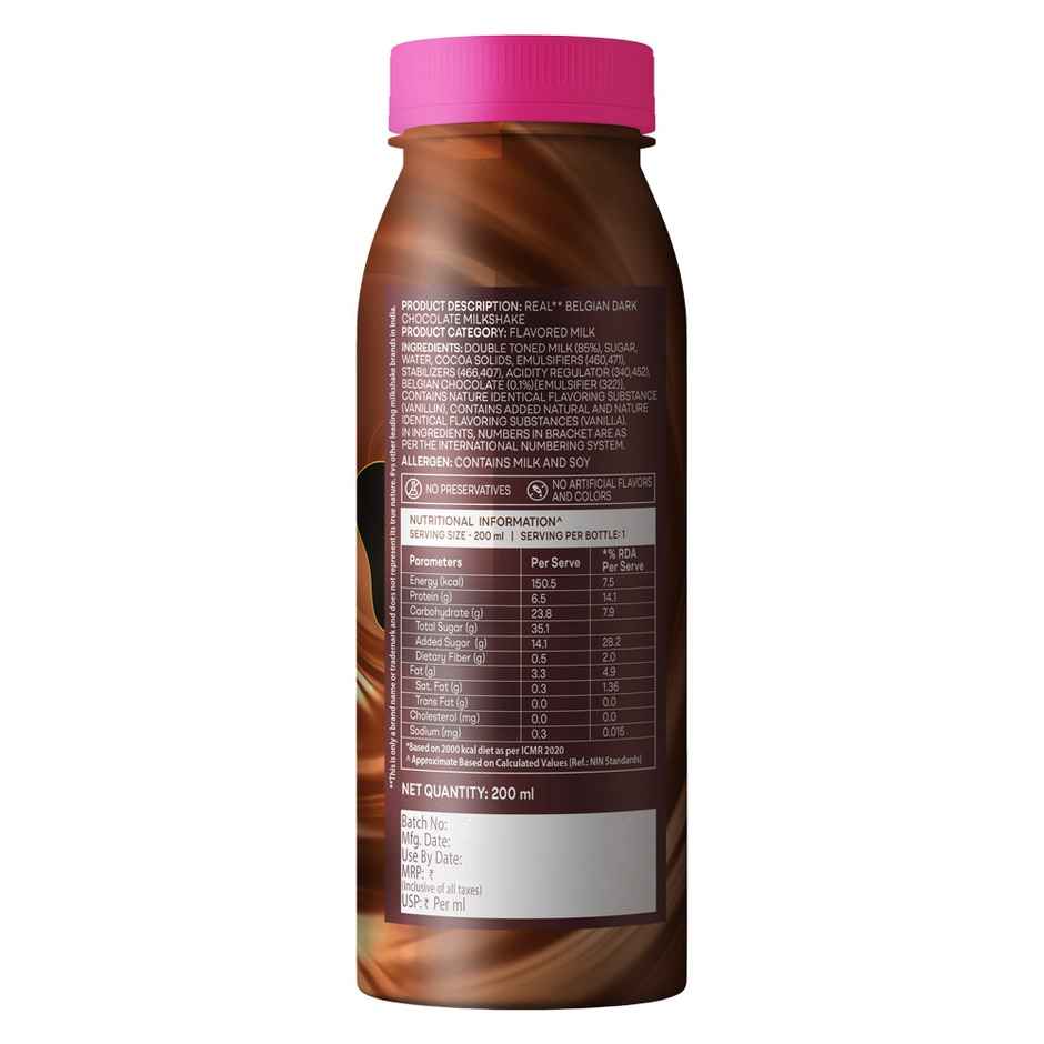 Baskin Robbins Dark Chocolate Milkshake