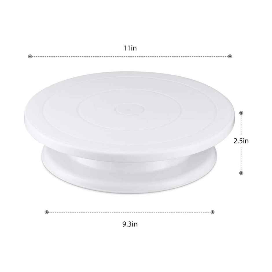 ReeQ 360 Degree Rotating Cake Turntable | Non-Slip Cake Decorating Tray | Food-Grade Icing Stand