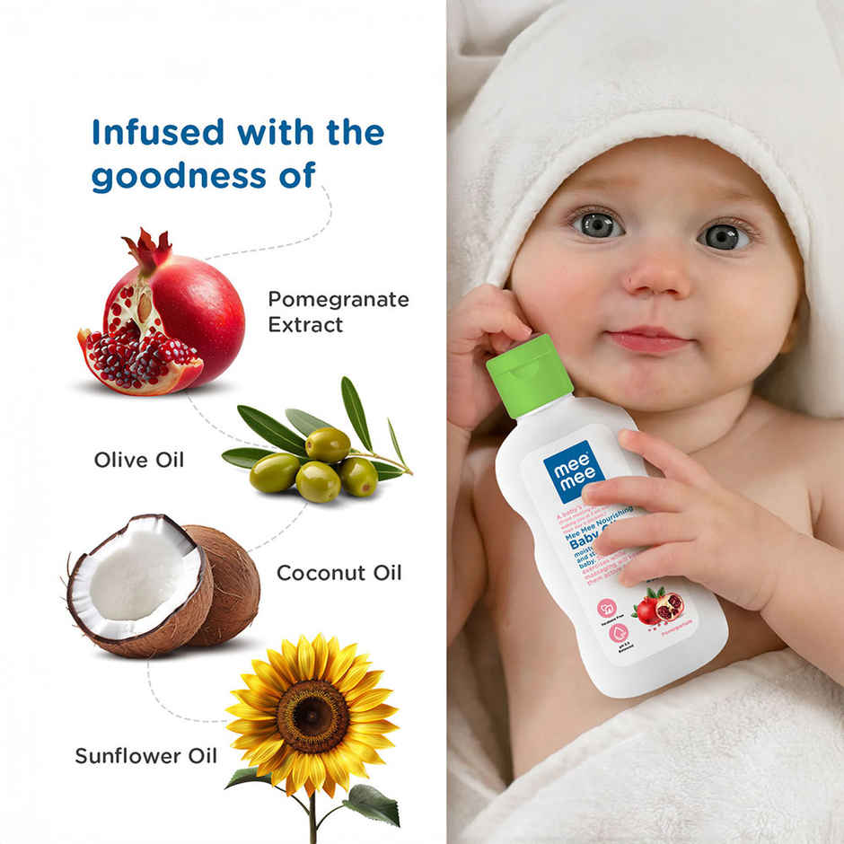 Mee Mee Baby Oil with Fruit Extracts | Newborn Friendly
