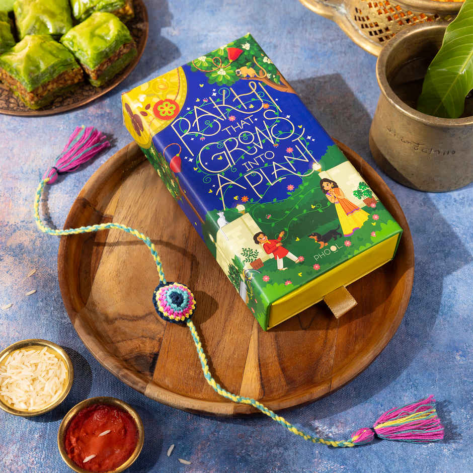 Evil Eye Plantable Rakhi for Brother | Handcrafted & Eco Friendly (Phool)
